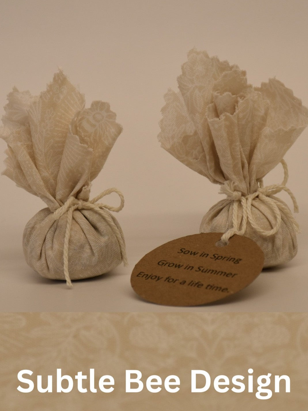 Fabric Wildflower Seed Bundle Gift Favour.